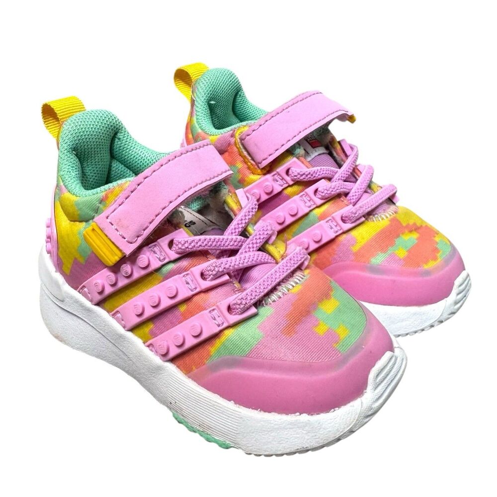Adidas Lego Racer TR21 EL Toddler Girls Shoes Size 4K Camo Bliss Digi Pink White